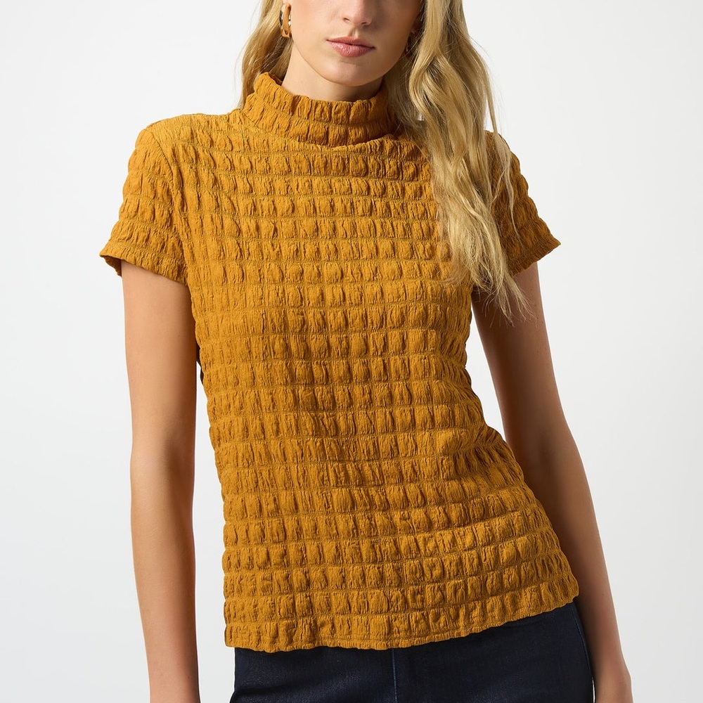 Joseph Ribkoff Textured‎ Knit Fitted Top Medallion NWT Size 10